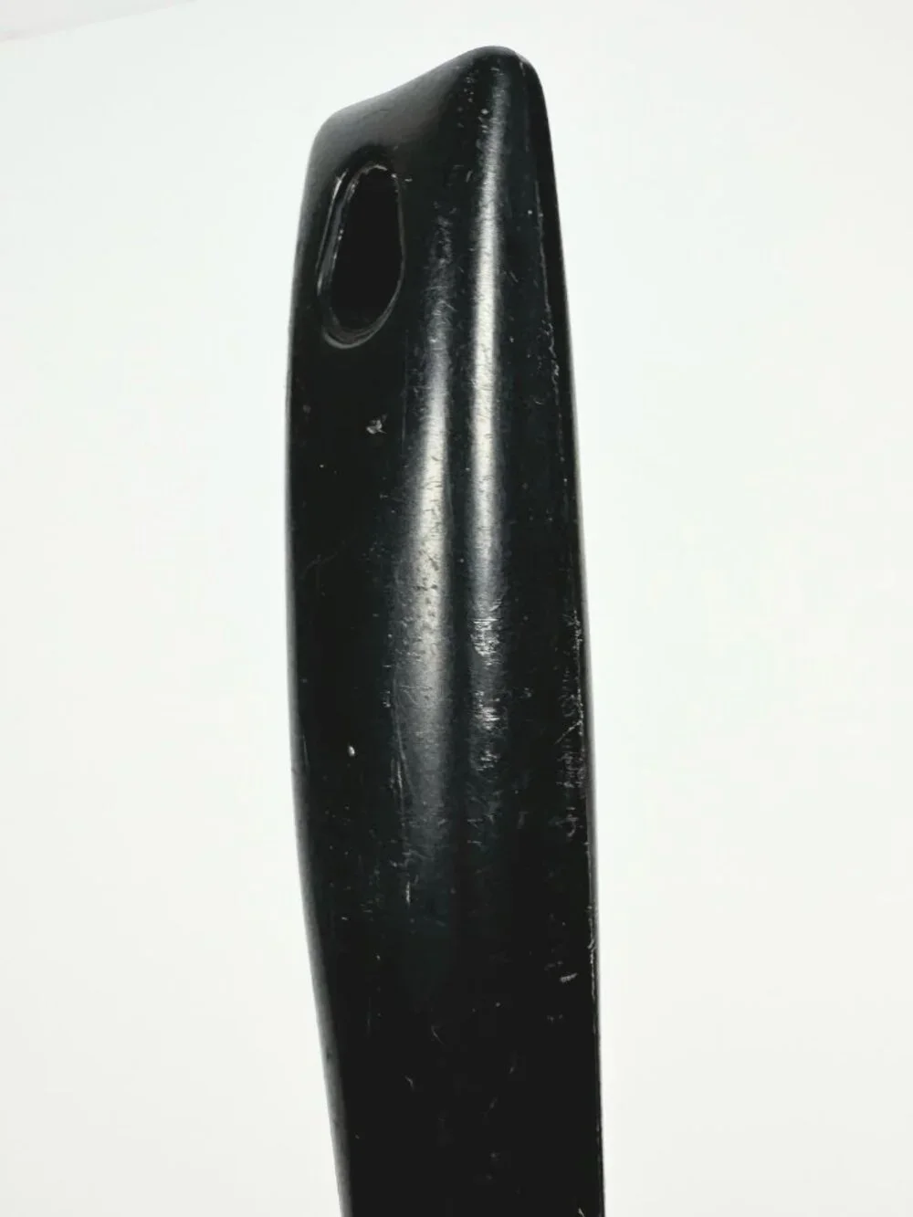 Ekco Vintage Serving Spoon Chromium Plated Black Handle Made in USA 11.25 inch